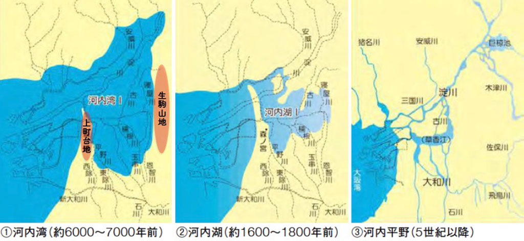 海から生まれた大阪平野